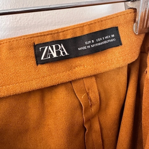 Zara Women’s Belted A-Line Skirt in Burnt Orange, Size Small - Picture 6 of 8
